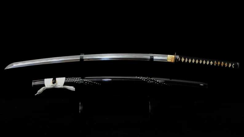 Folded Laminated Steel Real Hamon Honsanmai Mon Katana Hadori Polished 12 0b