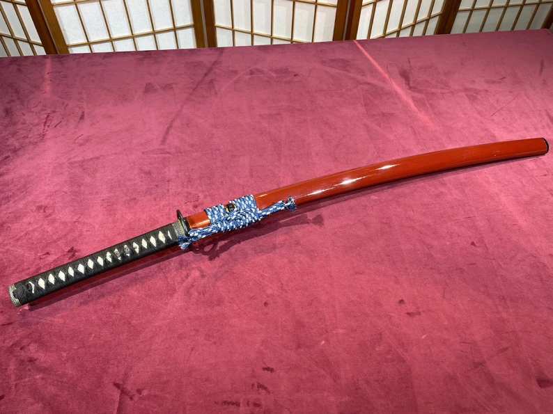 Mono Steel Full Harden Basic Full Harden Red Musashi Katana 1 1