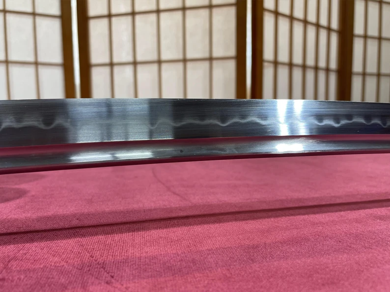 Mono Steel Real Hamon Kikka Sukashi Gunome Hamon 10 14