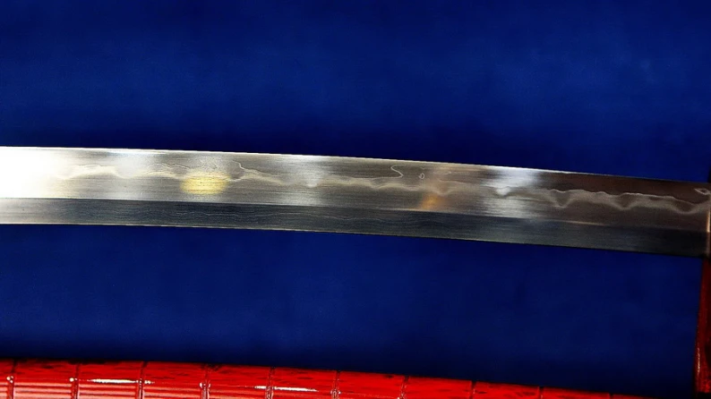 Folded Laminated Steel Real Hamon Honsamai Kurikomigata Katana Sashikomi Polished 5 2