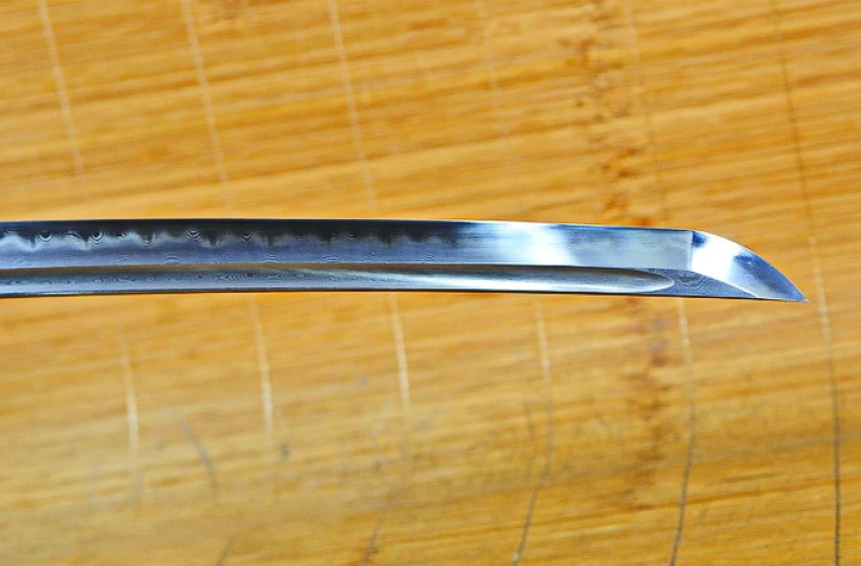 Folded Steel Real Hamon Forge Folded Mamushi Gunome Hamon Katana 6 6