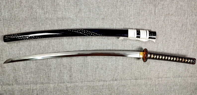 Folded Laminated Steel Real Hamon Honsanmai Mon Katana Hadori Polished 2 b